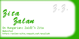 zita zalan business card